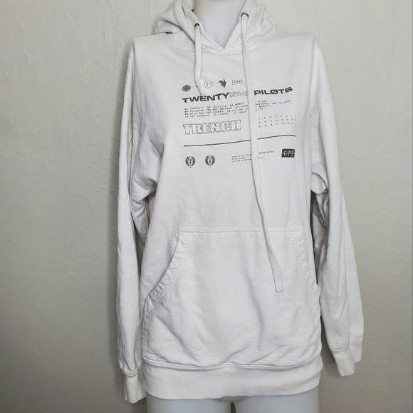 21 Pilots Trench Hoodie White Medium - Picture 3 of 10